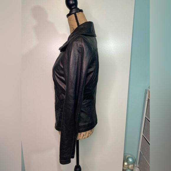 KENNETH COLE Leather Jacket size S - Picture 2 of 12